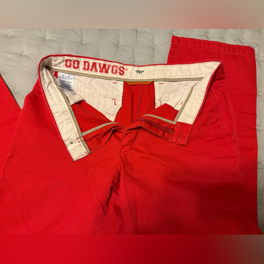 Dockers red UGA pants. 34x34. University of Georgia